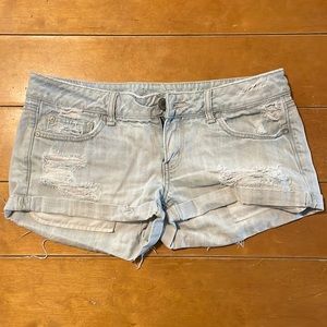 American Eagle light wash shorts, Size 10